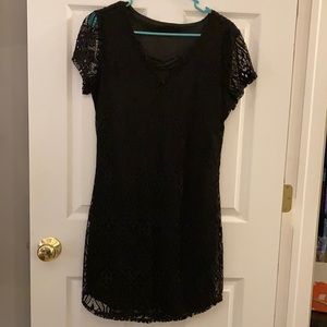 Black Lace Cocktail Dress - Size L